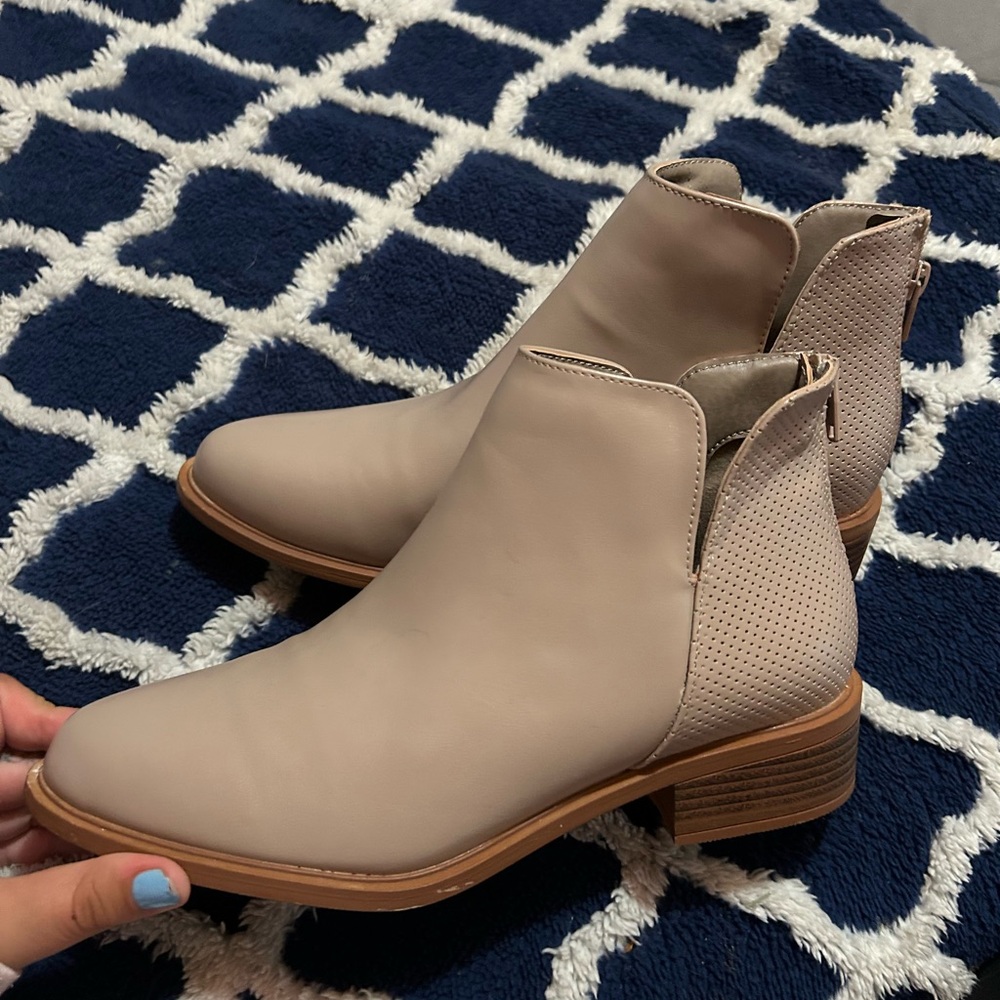 Serra Tan faux leather dress shoes